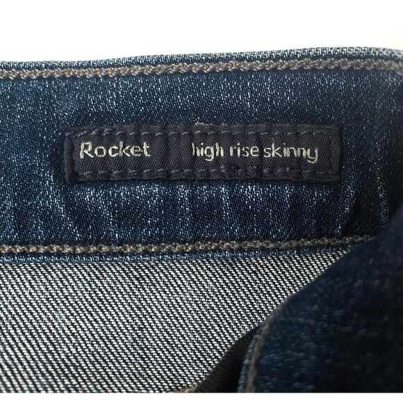 Citizens of Humanity Blue Rocket Skinny Studded Jeans Womens 27 Dark Split Hem - Picture 11 of 16